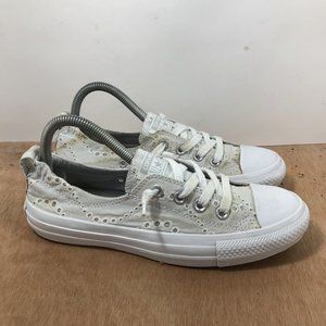 Converse All Star White Chuck Taylor Low Top Shoes Women’s Size 8 Shoreline